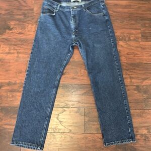 Wrangler Men's Dark Blue Straight Jeans